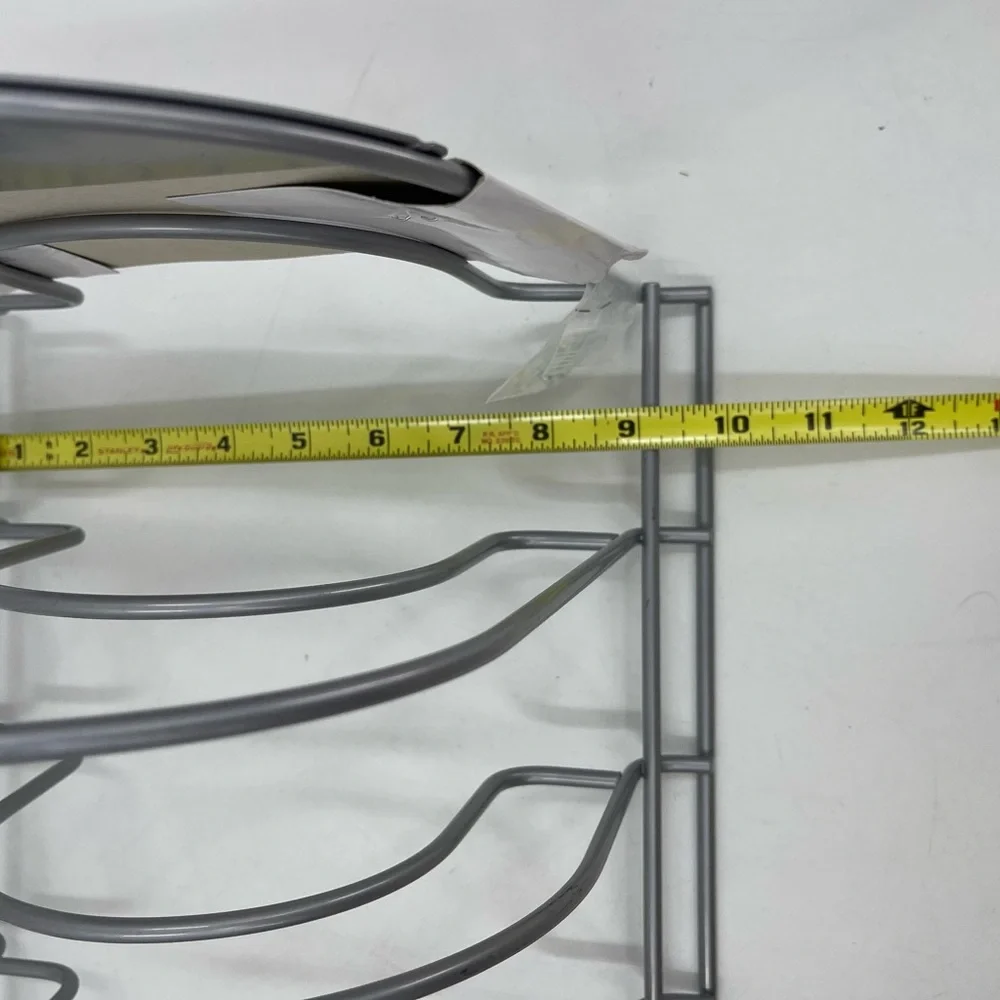 Rubbermaid 4 Tier Heavy-Duty Pot Pan Organizer Racks Cookware Lids Holder Silver